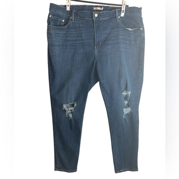 Women's Levi’s size 22W jeans Plus Size 721 High-Rise Skinny Jeans irregular - Picture 2 of 11